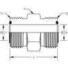 World Wide Fittings Male Flat Face O-Ring to Male Flat Face O-Ring Union Straight 4305X08X08